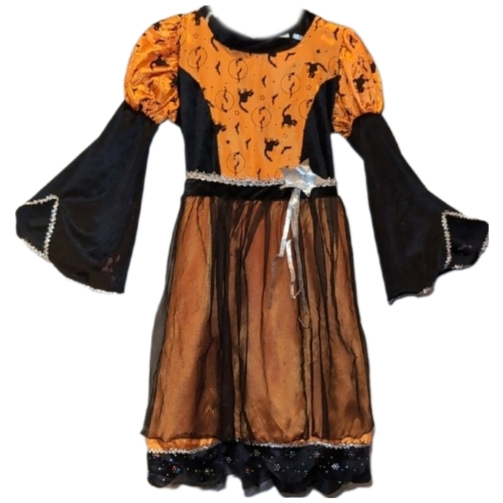 3/$20 Rubie's Halloween Witch Costume Long Flare Sleeve Dress Tulle Party